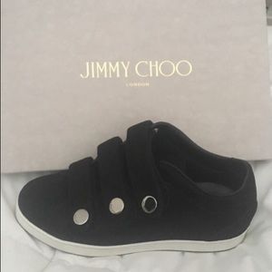 Jimmy Choo suede shimmer sneakers